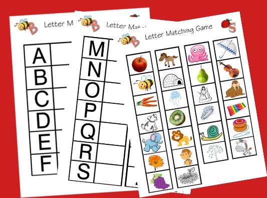 YHWH leads Homeschool Letter Matching Game Printables