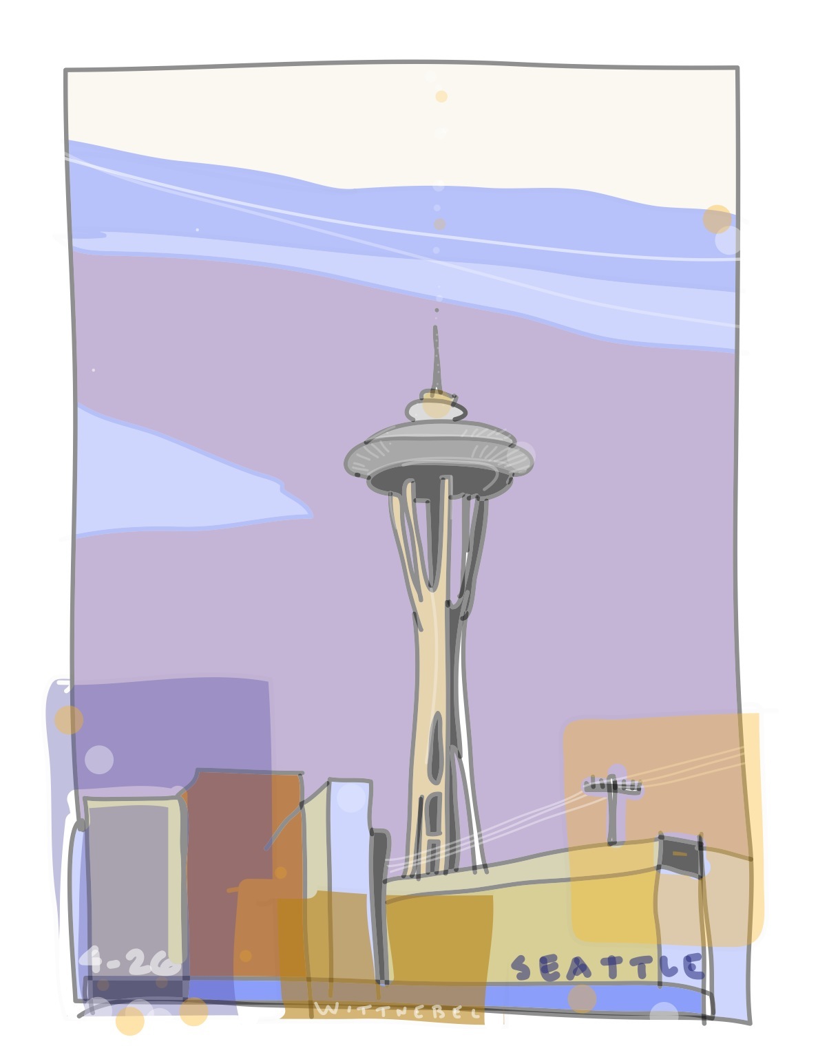 drawing (on) the world: Seattle and the space needle