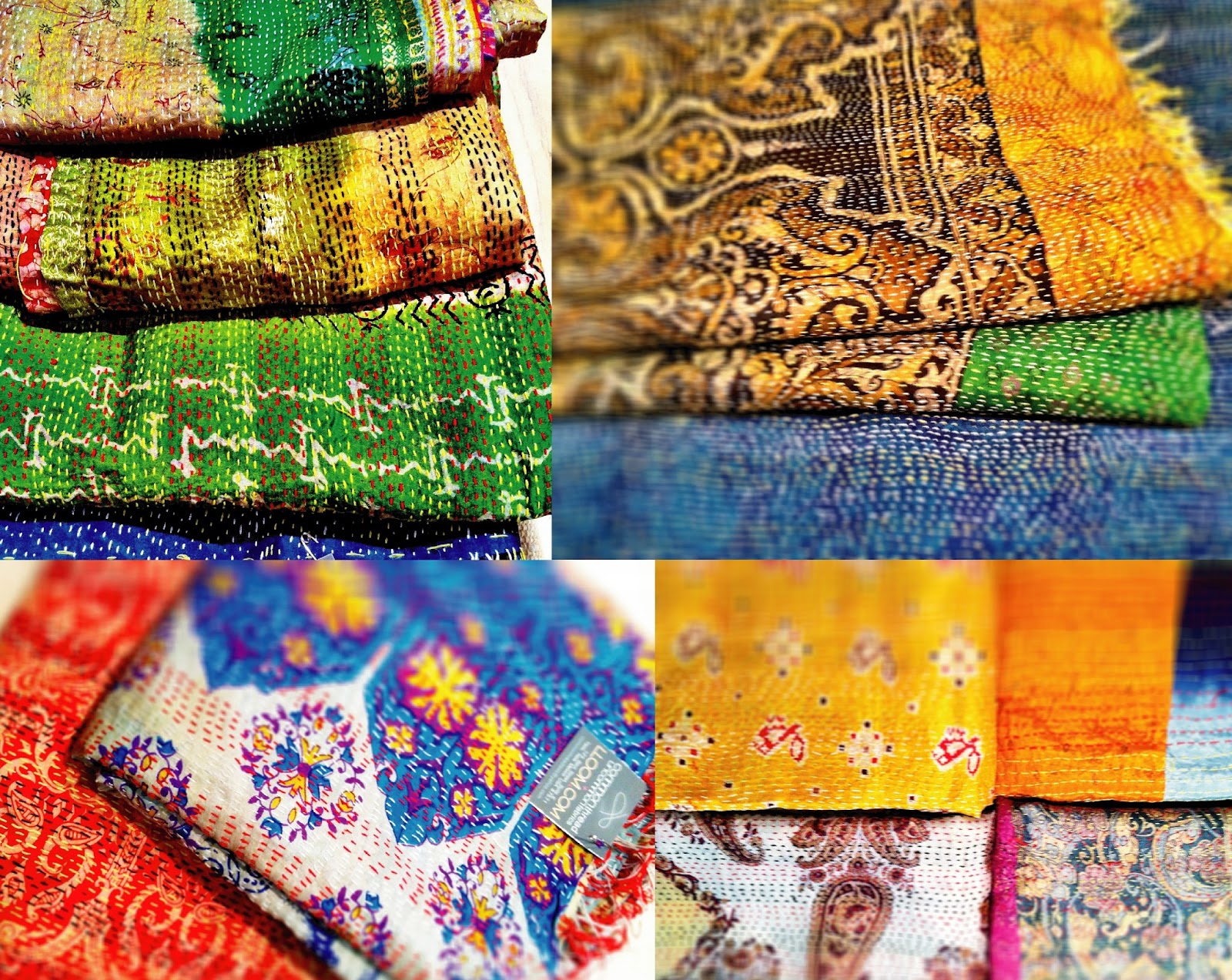 Common Thread Kantha Technique / Embroidered Silk Throws