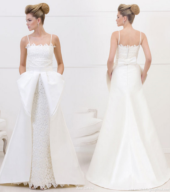 clean wedding dress with pockets halter