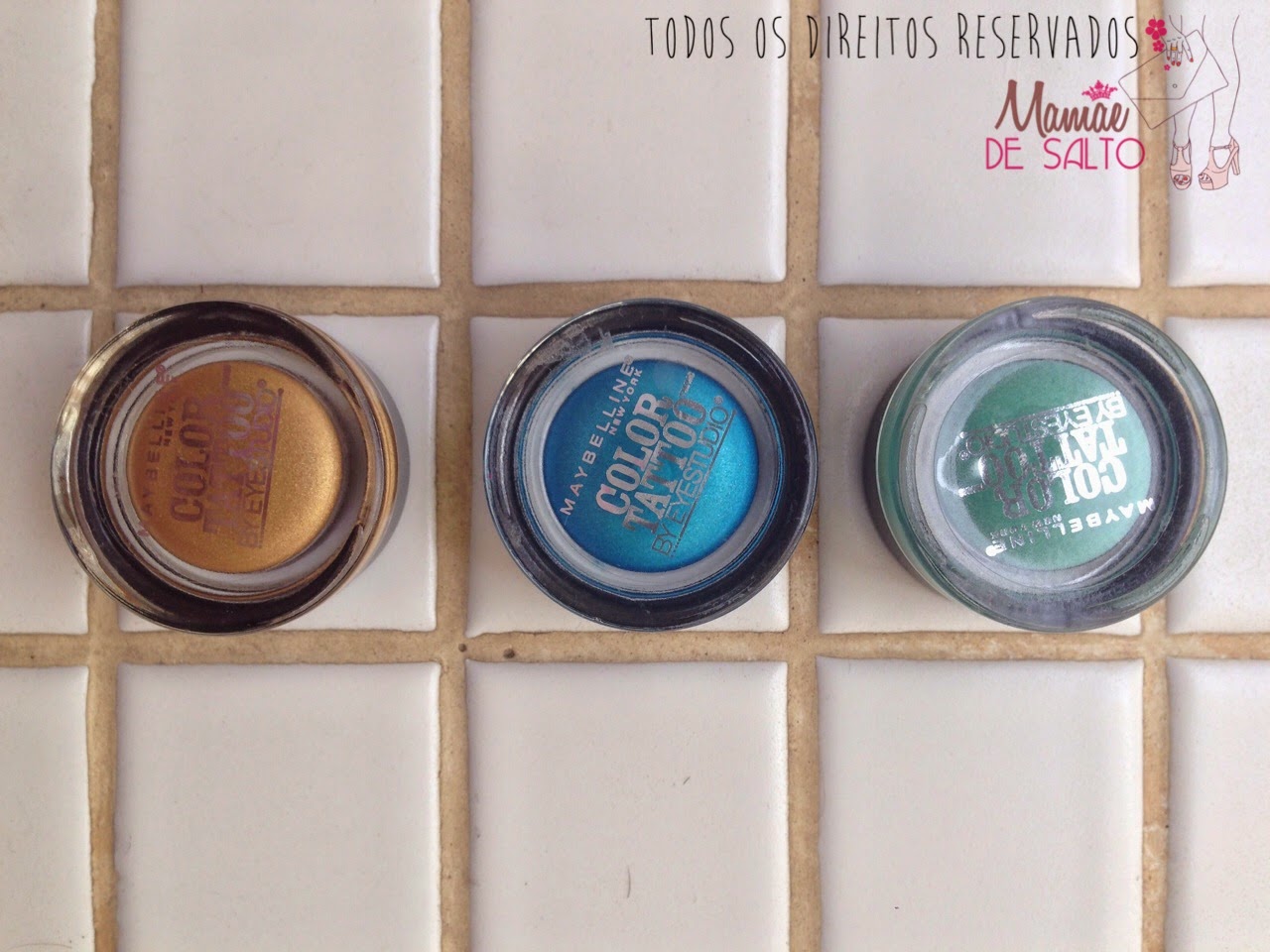 Color Tattoo gold, green, blue Maybelline => blog Mamãe de Salto