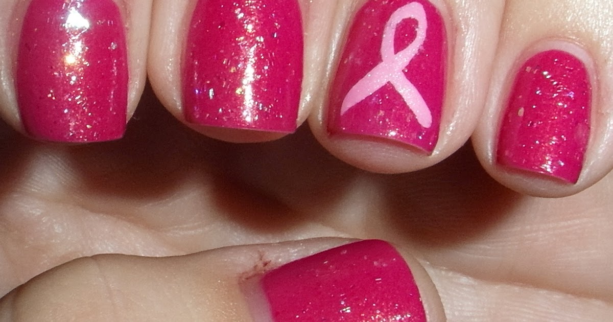 hotpinkaurora Breast Cancer Awareness Manicure