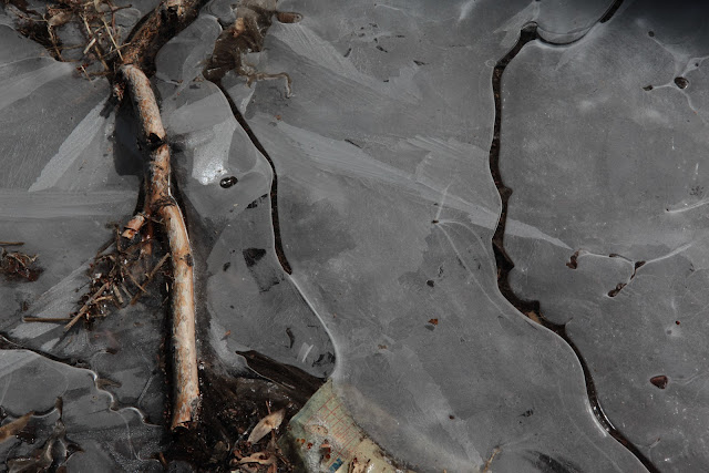 Very dirty ice in the River North neighborhood of Denver.