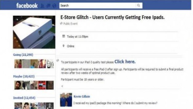 Νέα απάτη στο Facebook υπόσχεται δωρεάν iPad!