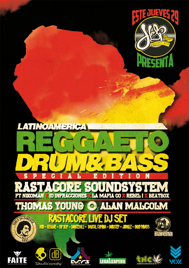 Reggae To Drum&Bass Tour Jueves 29 de Septiembre Reggae To Drum&Bass