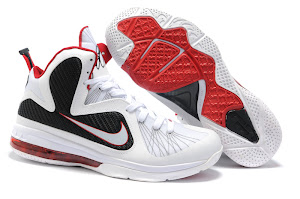 Nike LeBron James 9 White/Black-Sport Red