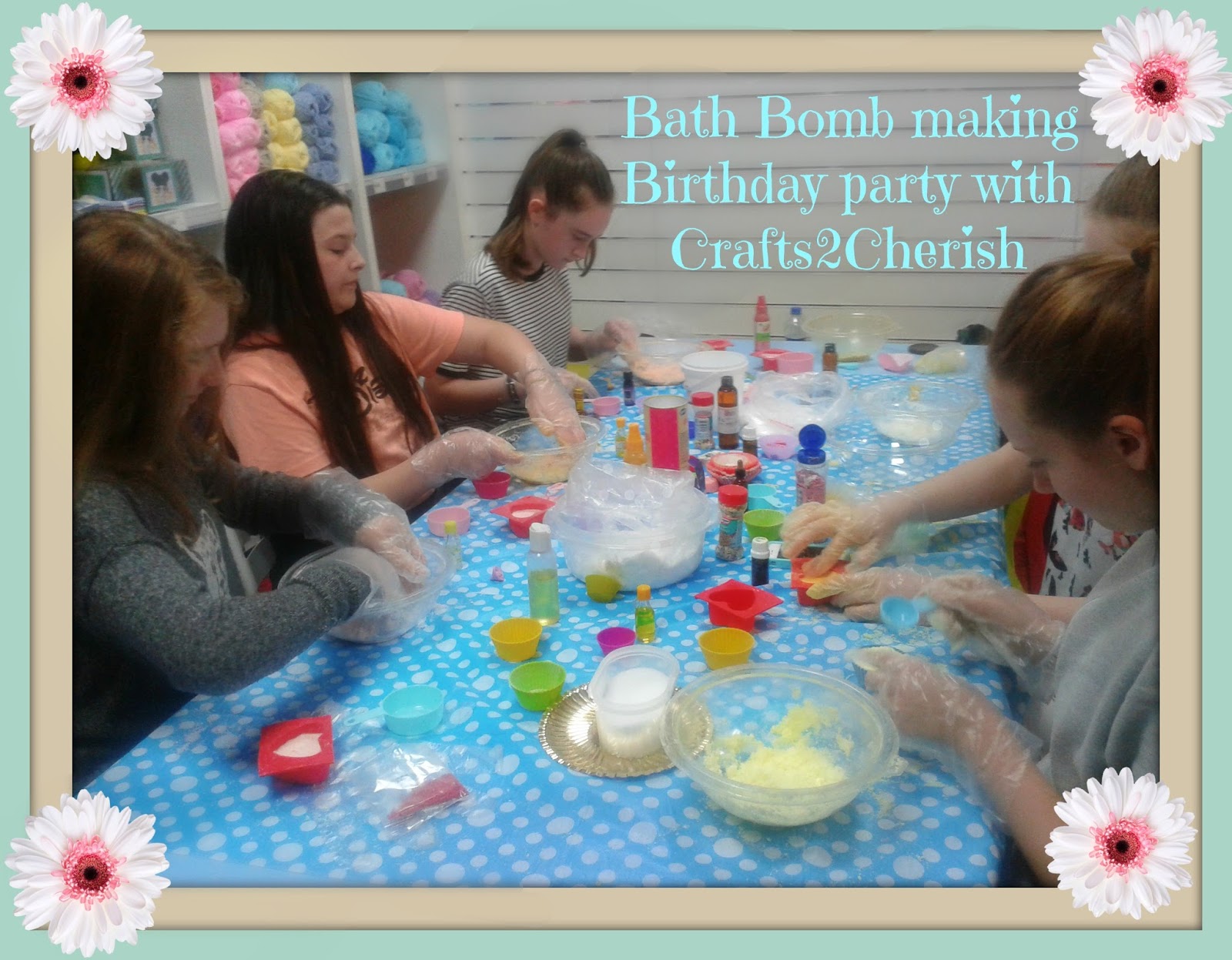 Crafts2Cherish Creative Bath Bomb making Birthday Party