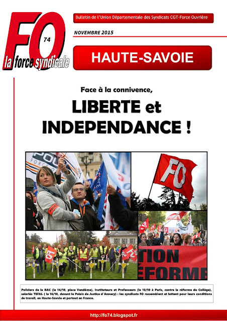 Bulletin de l'Union Départementale Force Ouvrière Haute-Savoie