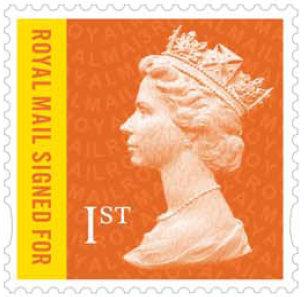 1st class Signed For Machin stamp.