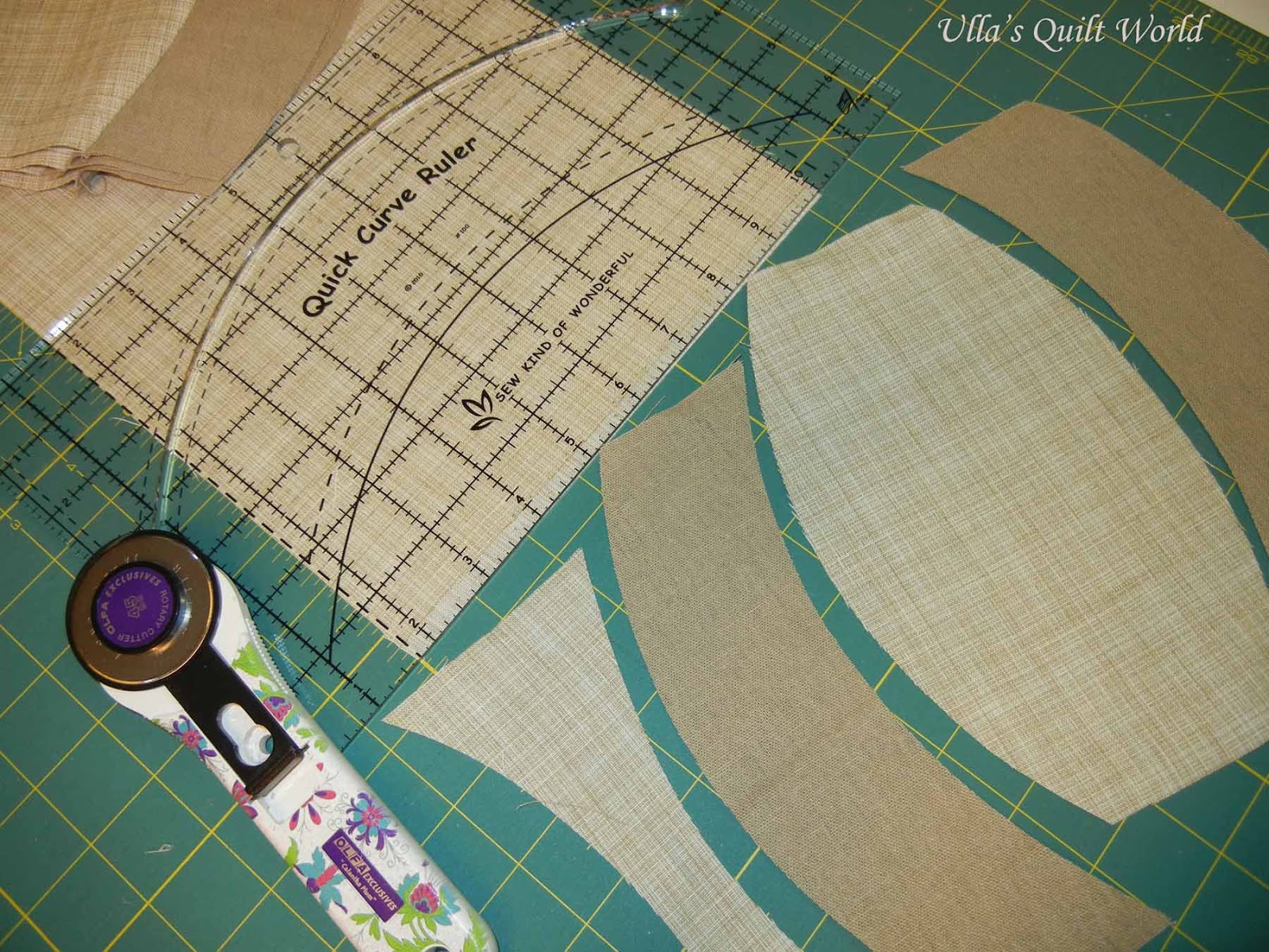 Ulla's Quilt World Quick Curve Ruler Rocking Chair cover quilt+VIDEO