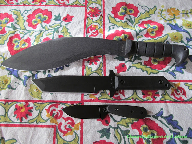 From Top: Ka-Bar Kukri Machete, Cold Steel Tanto GI, Ka-Bar Becker BK14 Eskabar From Top: Ka-Bar Kukri Machete, Cold Steel Tanto GI, Ka-Bar Becker BK14 Eskabar