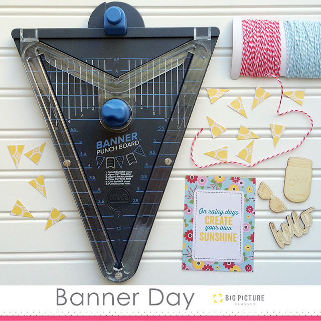 Aly Dosdall we r memory keepers banner punch board class