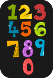 Imagenes Sin Copyright Numeros Animales De Muchos Colores Sobre