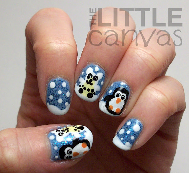 Polar Bear and Penguin Nail Art :) - The Little Canvas