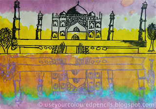 Use Your Coloured Pencils: Taj Mahal Drawings