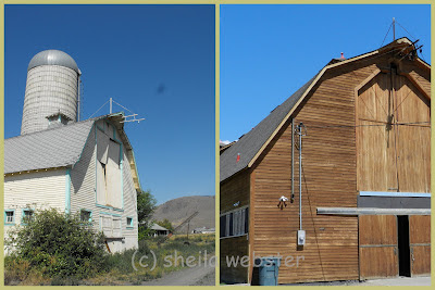 Before and after pictures of the barn at Tranquille on the Lake