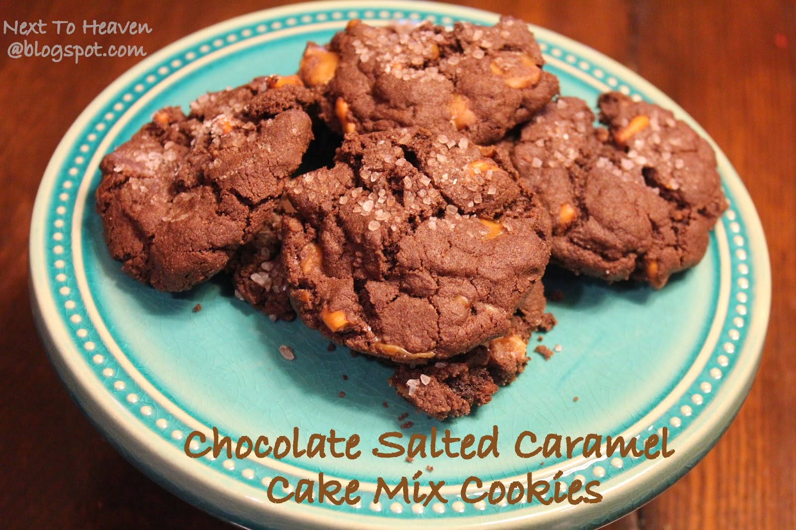 Next to Heaven Chocolate Salted Caramel Cake Mix Cookies