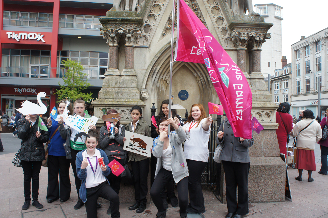 Ignite! Cargoes Beaumont Leys School, Leicester, parade and shadow