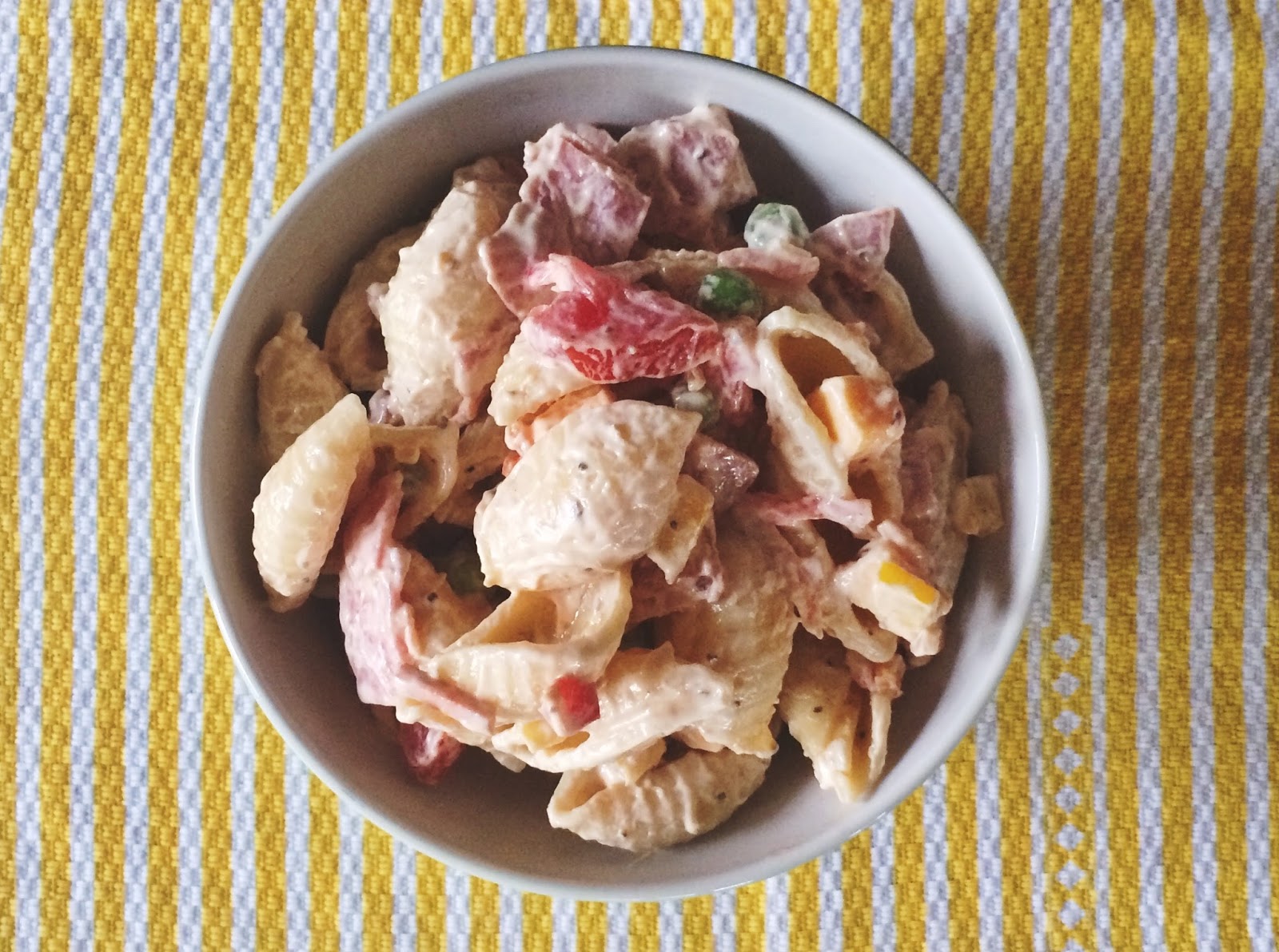 Kelsey Creamy shell pasta salad