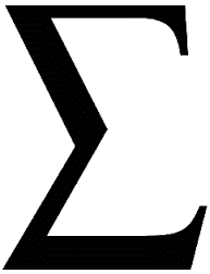 Сумма. Греческая буква сигма обозначает сумму. Математика для блондинок.