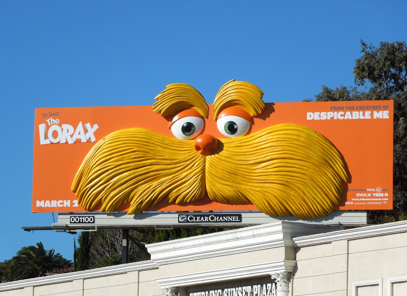 The Lorax movie billboard installation