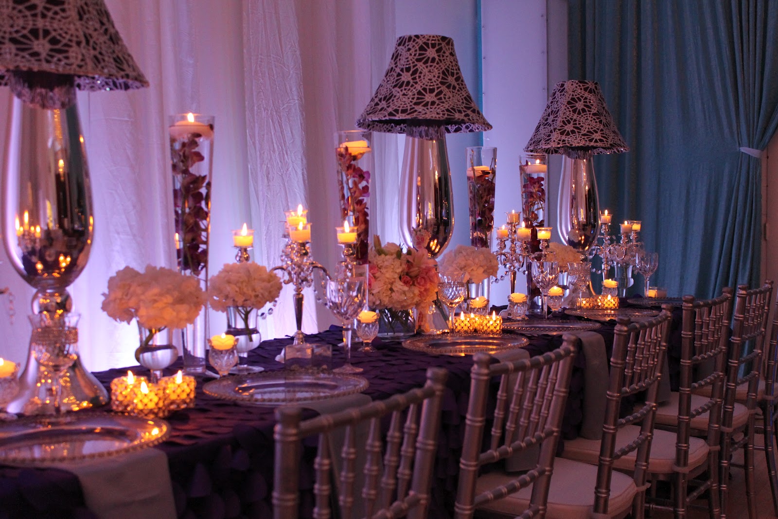 Estate table centerpieces Davinci Florist