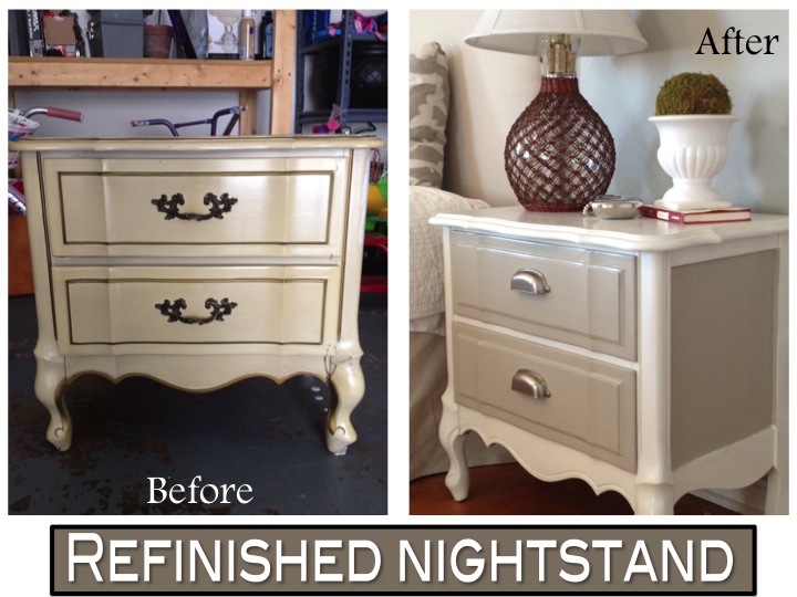 Two It Yourself Refinished Nightstand In Diy Chalk Paint Before