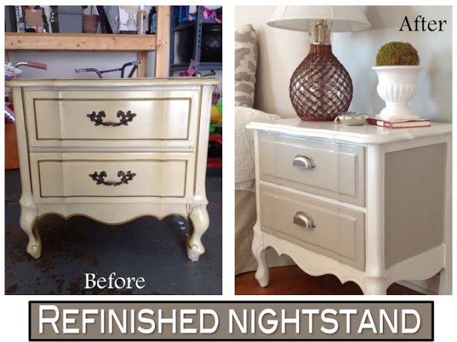 Two It Yourself: Refinished nightstand in DIY Chalk Paint (Before and