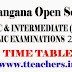 TSOSS-Telangana Open School SSC,Inter Time Table Oct 2015