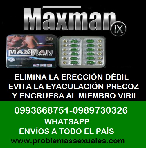 MAXMAN IX: PASTILLAS PARA ERECCIONES FIRMES, CONTROLA LA EYACULACIÓN PRECOZ Y