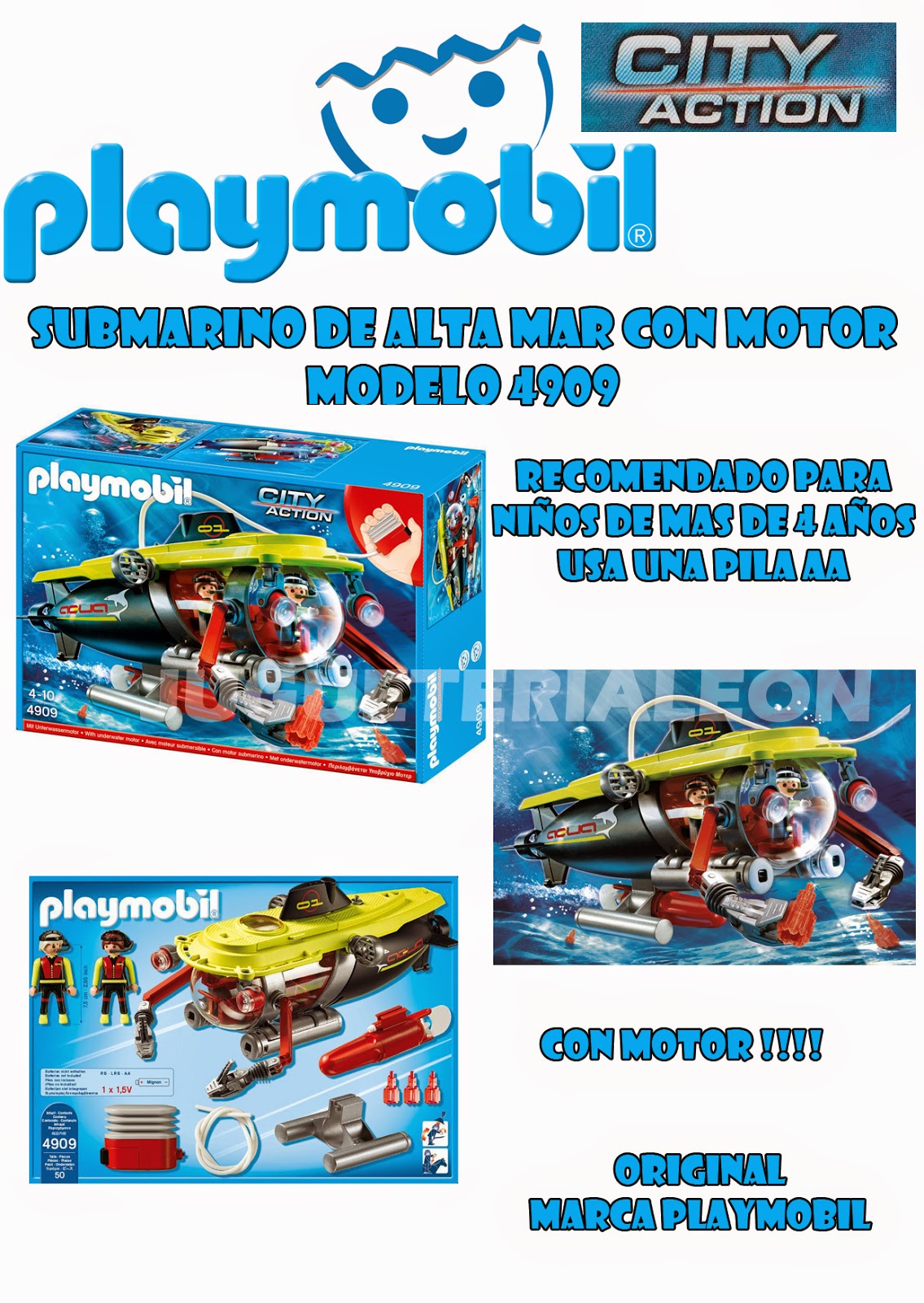 submarino playmobil 4909