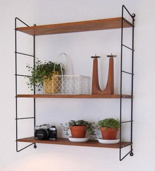 French Wall Shelf Made of Iron and Wood WALL SHELF