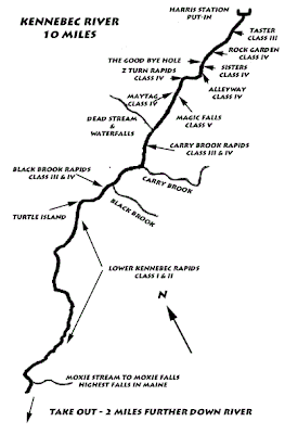 river kennebec maine map rafted most rafting rapids its