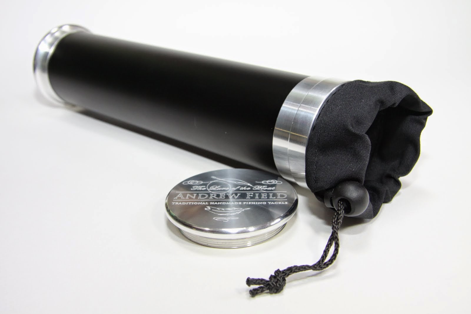 Black Aluminium Float Tube and Drawstring Pouch