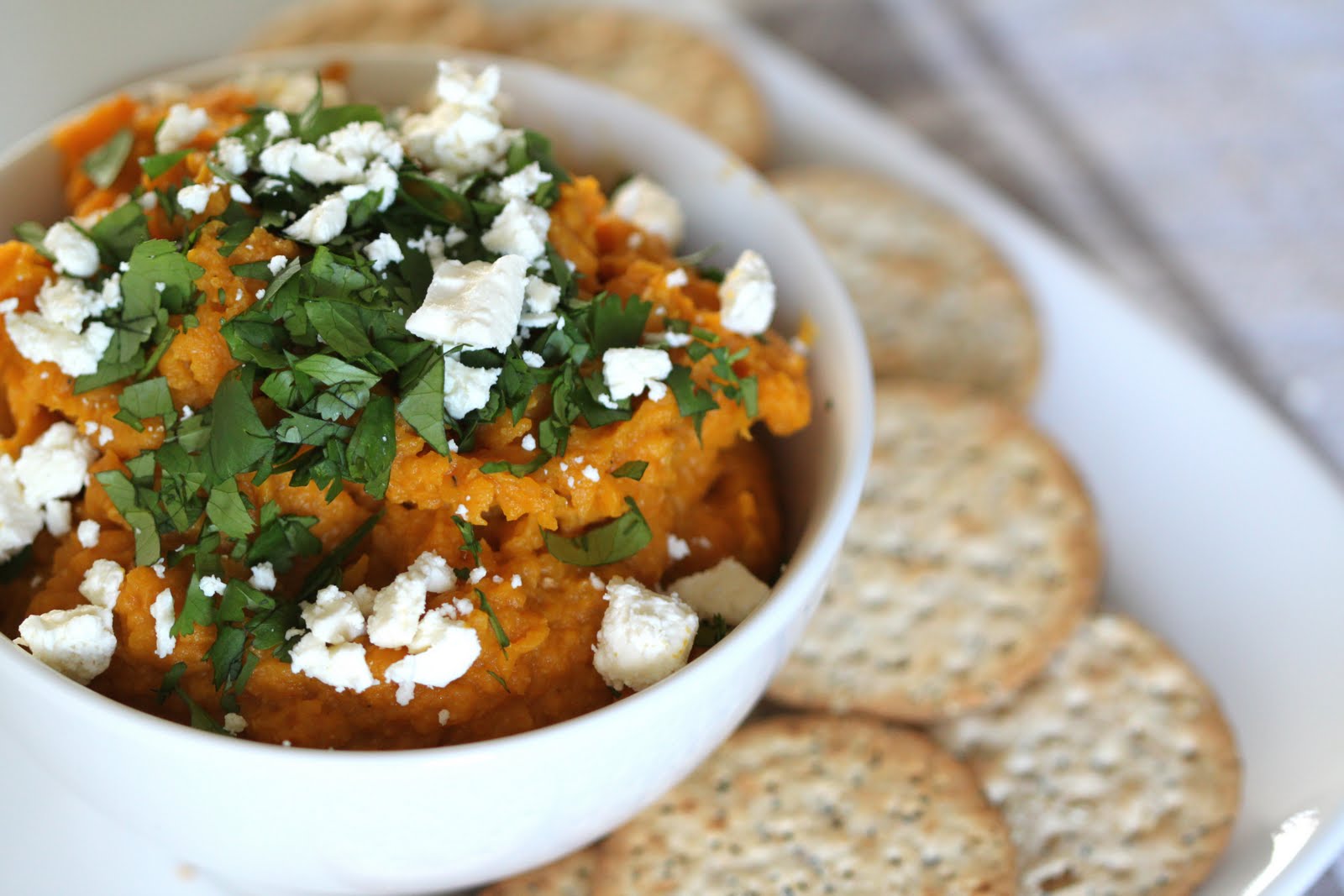 Spiced Pumpkin Dip with Feta and Coriander Wandering Spice
