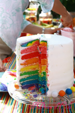 Inside the Rainbow cake!