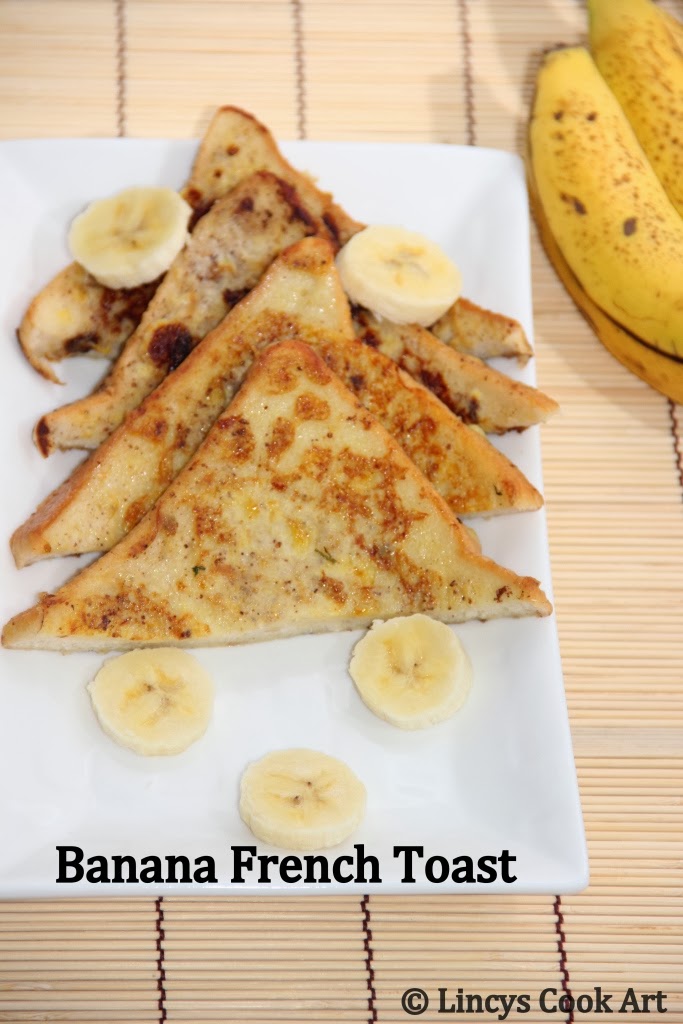 Banana French Toast/ Banana Cinnamon French Toast Lincy's Cook Art