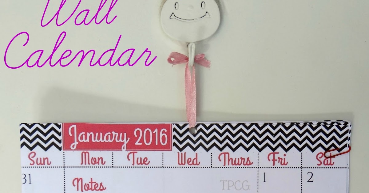 Simple DIY Wall Calendar