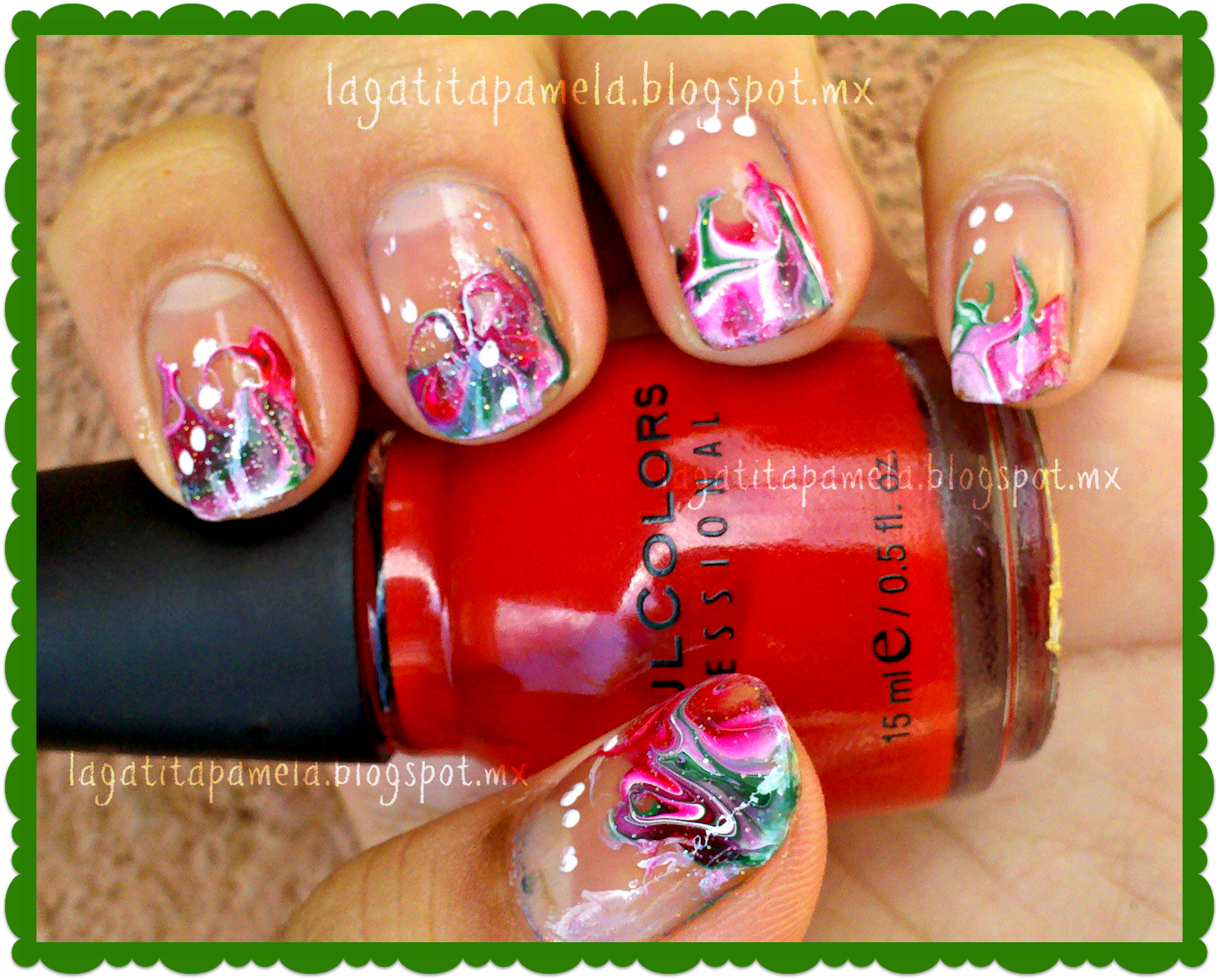 Pamela's Nails uñas muy mexicanas! Dia de la independencia en México!!!