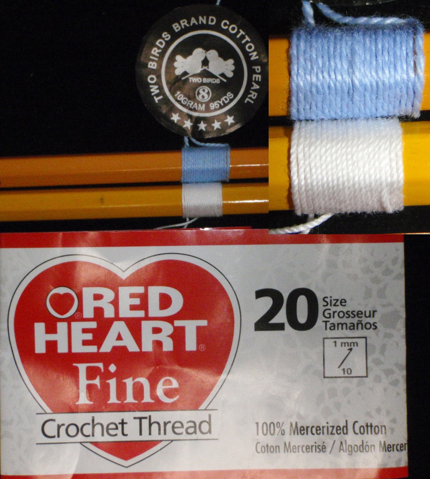 Entre lanzaderas Red Heart Fine Crochet Thread No. 20