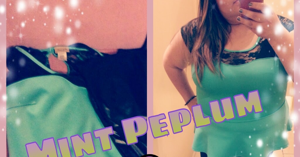 Mint Peplum Top and Liquid Leggings A Plus Size Outfit of the Day