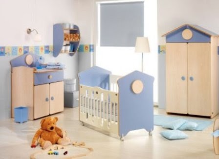 DORMITORIO PARA BEBE COLOR AZUL : DORMITORIOS PARA VARONES