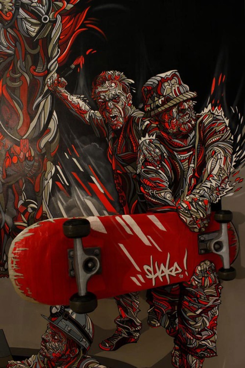 Marchal Mithouard Shaka pintura escultura grafite 3d psicodelico Marchal Mithouard Shaka pintura escultura grafite 3d psicodelico