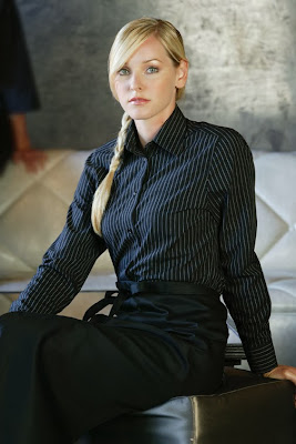 Women's Restaurant Uniform - Pinstripe Oxford Dress Shirt