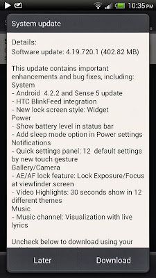 HTC One X update