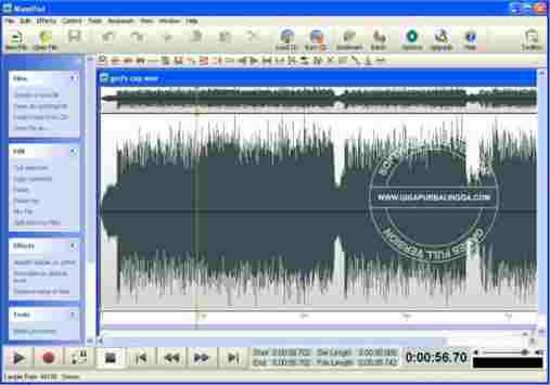 wavepad audio editor telephone