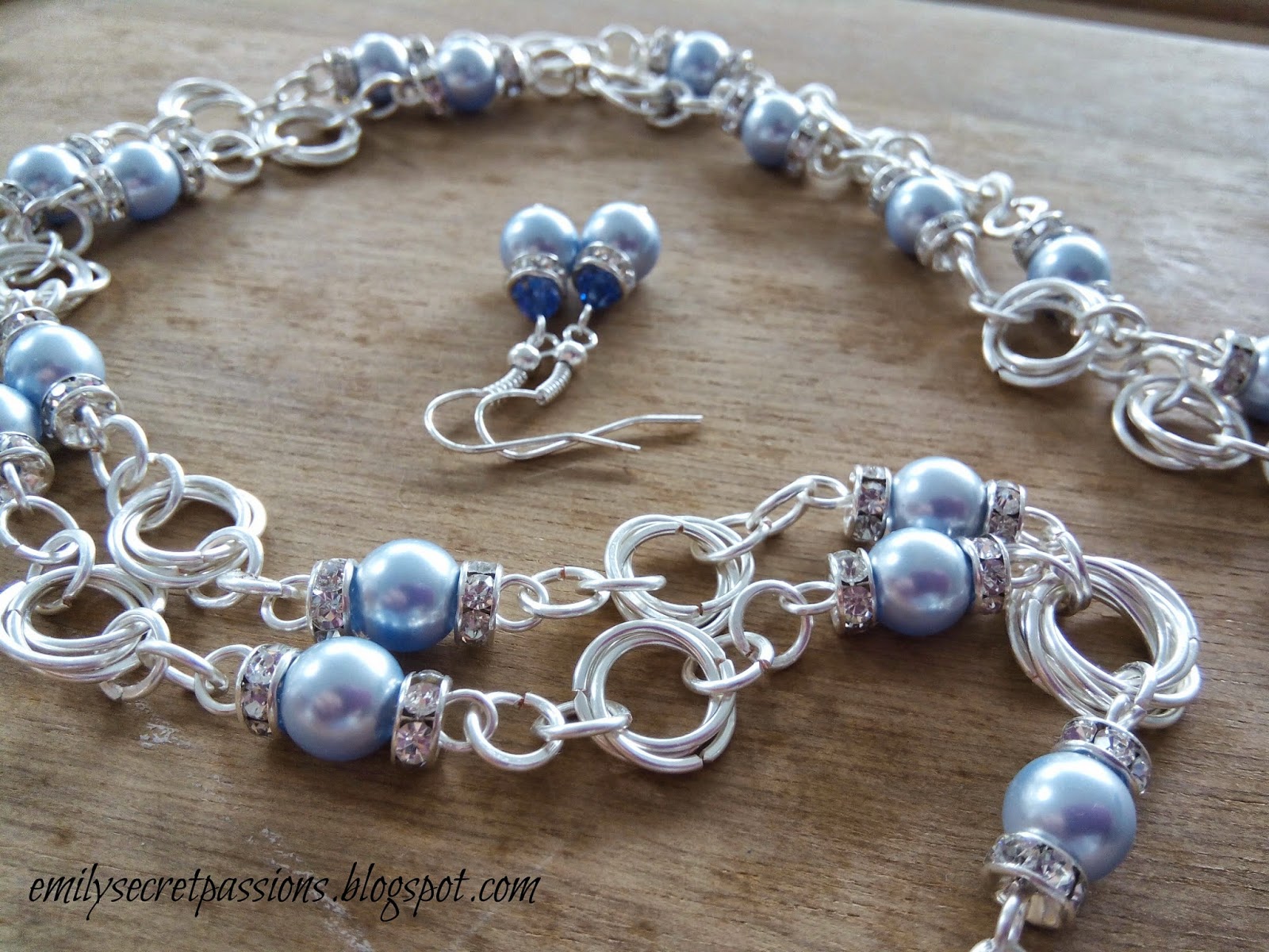 Emily Secret Passions Handmade Wire Jewelry 3 sets of long beaded necklace