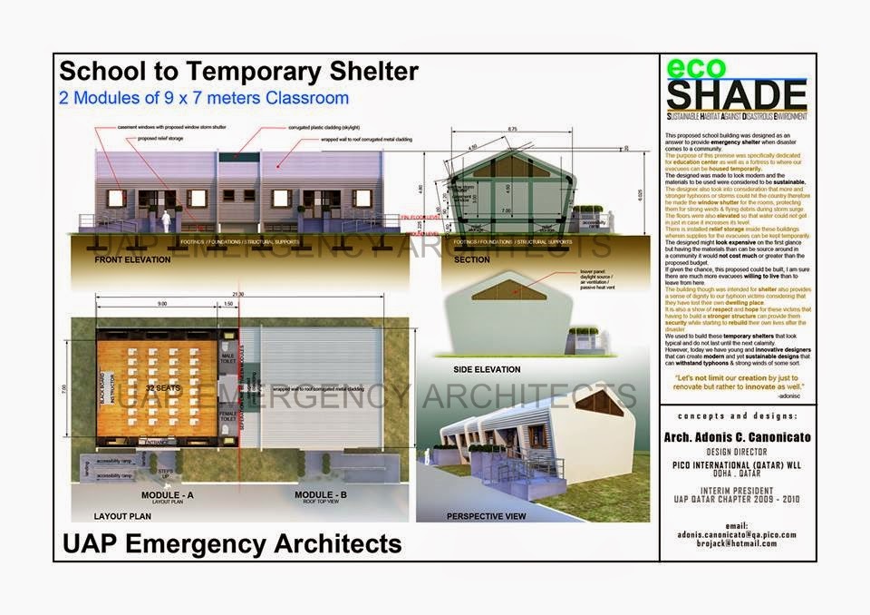 Evacuation center architecture thesis image