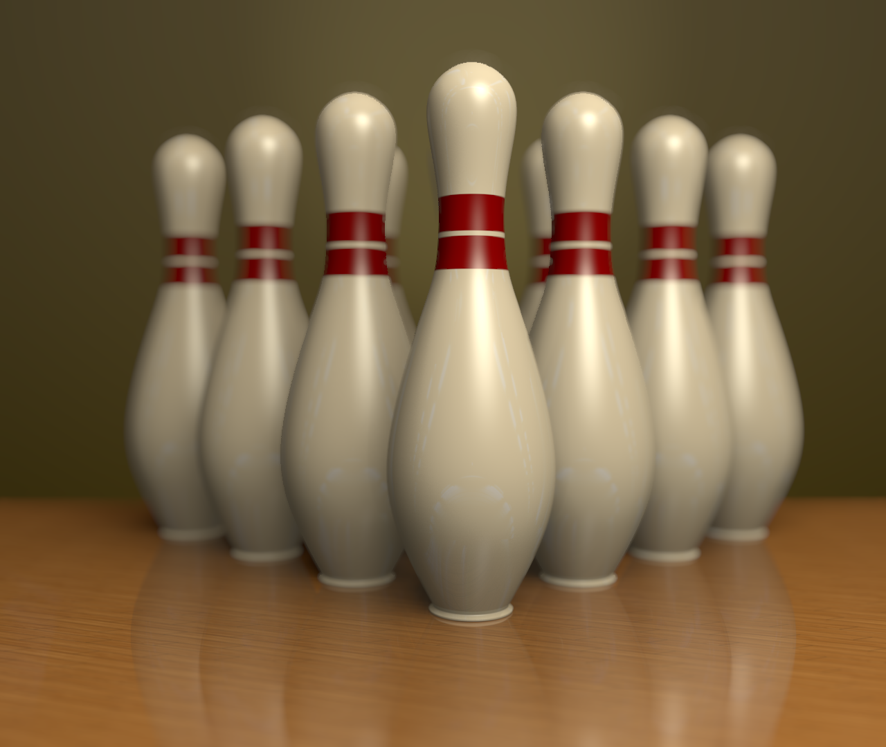 PixelSurface Bowling pins created with Blender 2.5