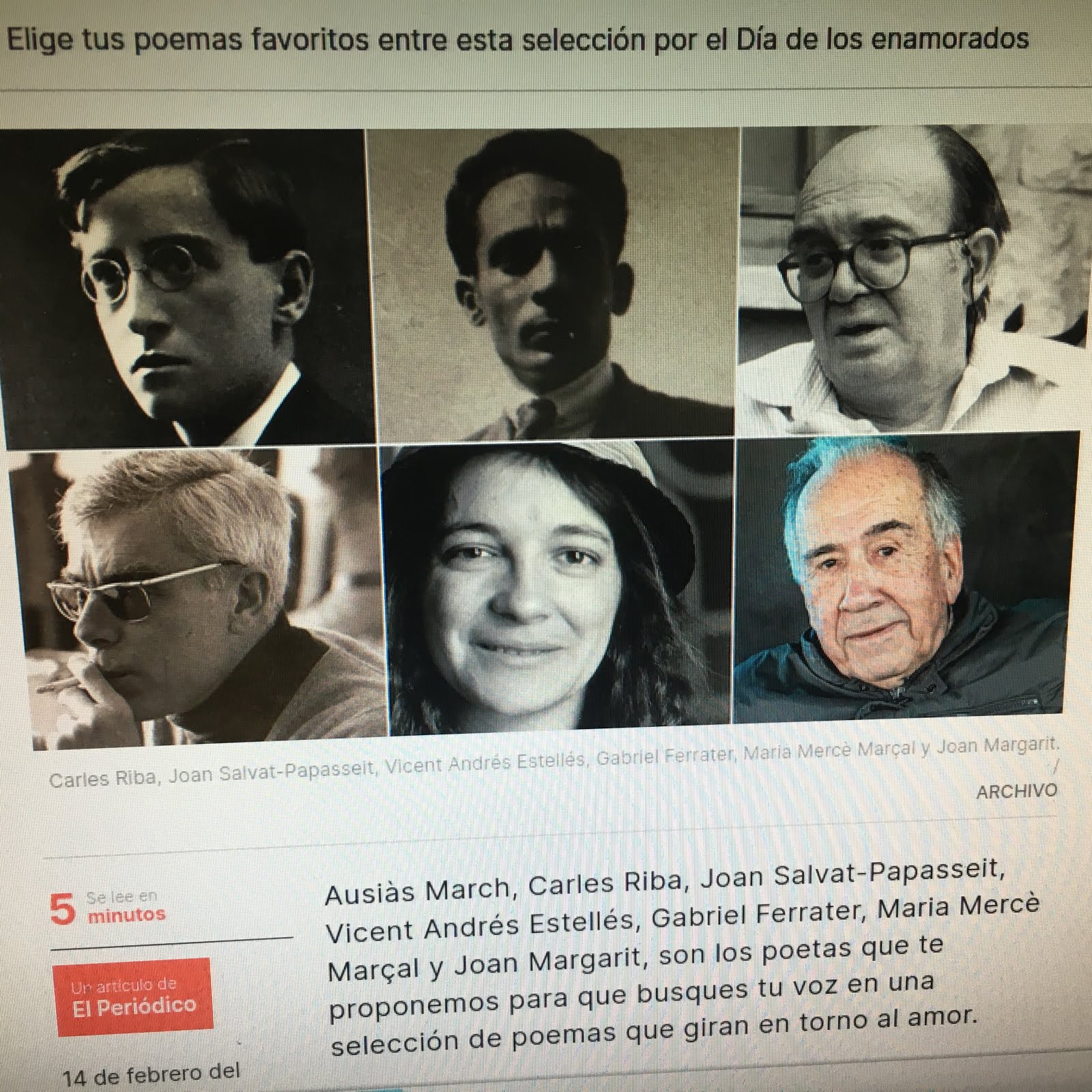 #Cuídate Cuídanos: Poemas en catalán para enamorarse